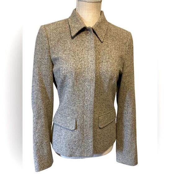 Nine West Silk Gray Blazer Jacket - Picture 1 of 7